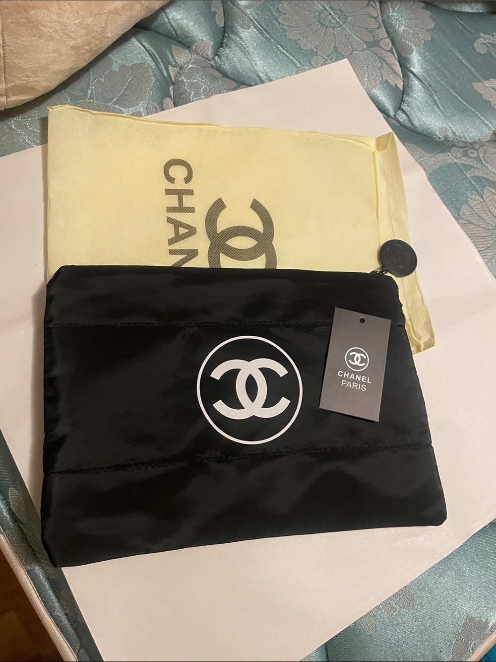 GWP Black Logo Satin Zip Pouch